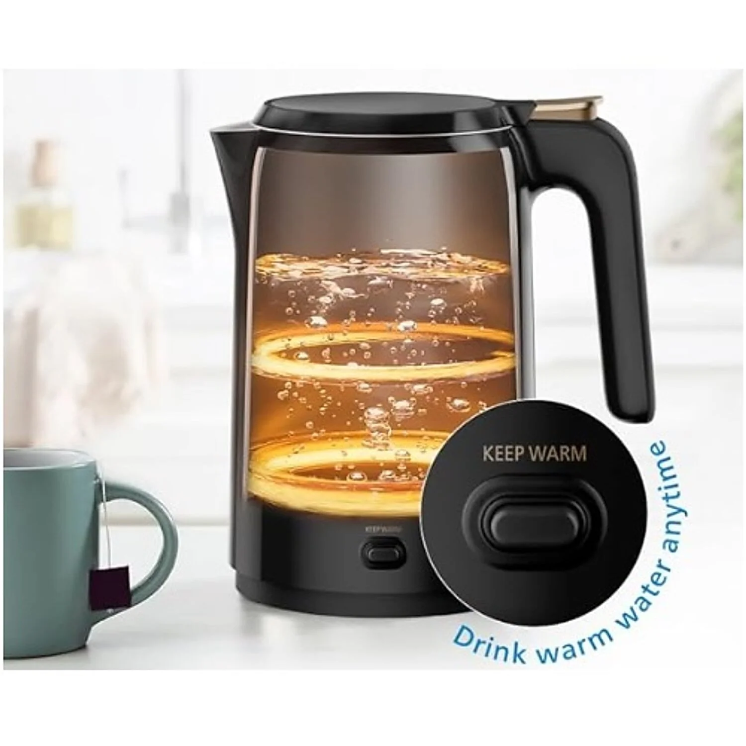 Philips Double Walled Electric Kettle 1.5L - HD9378/80 - Image 3